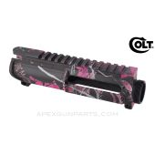 Colt AR-15 / SMG 9mm A2 Upper Receiver, No Parts Fitted, Muddy Girl Camo, 9X19 NATO *NEW*