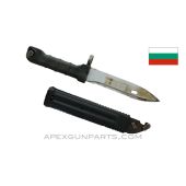 Bulgarian Type 4 AK-74 AKM Bayonet & Scabbard, *Fair*, Sold *As Is* 