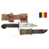 Romanian AK47 Type 2 Bayonet and Scabbard W/Leather Frog