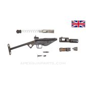 STEN MK 2 Parts Kit w/ MK 5 Barrel Nut, "T" Stock, 9MM Luger *Good* 