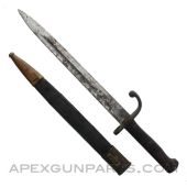 Brazilian Mauser 1908 Bayonet w/Scabbard, *Fair to Good* 