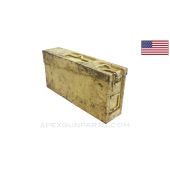 MG Ammo Can, Steel, Repainted, Tan *Good*