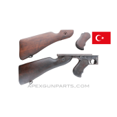 Turkish Thompson M1A1 Lower Receiver Assembly, w/ Replacement Butt & Pistol Grip, Full-Auto, .45 ACP, *Good*