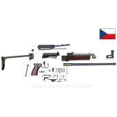 Czech VZ-58 Side Folder Parts Kit ,15.5 Inch Barrel, Stripped Upper Handguard, No Piston Stop and Detent Pin, Mixed Finish, 7.62x39 *Good* 