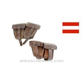 Steyr M95 Magazine Pouch Set, Left & Right, Leather, *Good*