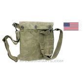 U.S. M25A1 Gas Mask Field Bag, OD Green Canvas, *Good*