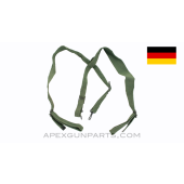 H&K G3 / HK91 German Issue Suspenders, OD Green Canvas, *Good* 