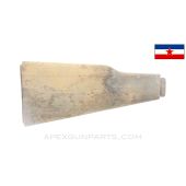 Yugoslavian M70 AK47 Butt Stock, Beechwood, has Water Spots / Stained, No Parts Fitted *Unused* 