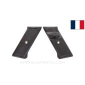 French MAT-49 Pistol Grip Set, Brown Plastic *Good*