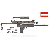 Steyr MPI-69 Parts Kit, Retracting Stock, w/ Drilled Demill Barrel, Torch Cut Receiver, 9x19 *Very Good* 