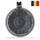 AK-47 Magazine, 75rd Drum, 7.62X39, Romanian Military Issue, 2-Segment Follower *Good / AS-IS* 