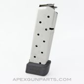 1911 Magazine, 10rd, w/ Baseplate Pad, Stainless, Mitchell Arms, .45 Auto *Good*