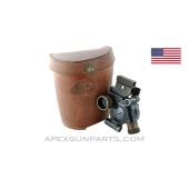 U.S. Brandt 60mm (M4) Mortar Sight, in Leather Transit Case *Good* 
