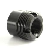 AK Muzzle Thread adapter, 14MM LH to 24MM RH, Blued Steel, NEW