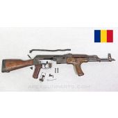 Romanian M63 AKM Parts Kit, w/ Populated Barrel, Laminated Wood Stock & Forward Grip, "G" Marked, Matching 7.62X39 *Good / Rusty*
