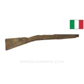 Italian Carcano M91/38 Cavalry Carbine Project Stock, 26.5", Stripped, Heavy Wear/Modified/Cracked, Wood *Poor*
