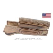 AK Hand Guard Set (Upper & Lower), Brown, Laminated *NOS* 