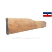 Yugoslavian M64 Butt Stock, Beech Wood, w/ Buttpad, Unfinished *NOS*