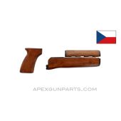 VZ-58 Handguard Set, Upper & Lower Handguard with Pistol Grip, Wood, No Metal Parts *Good*