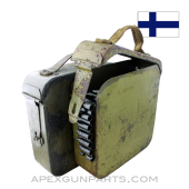 Finnish Maxim M1910 Ammo Can, w/200rd Belt, 7.62X54r *Good* 