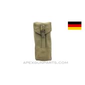 MP5 / MP2 UZI Magazine Pouch, 9mm, Green Canvas, West German, *Very Good* 