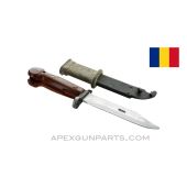 Romanian AK-47 Bayonet and Scabbard, Type 2 *Good* 