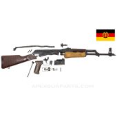 East German AK-47 MPi-KM Parts Kit w/ ORIGINAL Chrome Lined Populated Barrel, Pebble Stock, Sanitized, 7.62X39 *Good* 