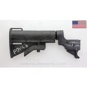 Colt M16A1 Carbine Stock Assembly, 2-Position Adjustable, Black Fiberlite, N1 Marked *Good* 