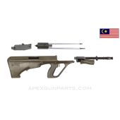 SME AUG Parts Kit, Green Polymer, Malaysia, 5.56x45 NATO *Good* 