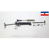 M56 SMG Parts Kit w/ Underfolder Stock & Original Barrel, ZASTAVA Yugoslavia, 7.62x25 *Good / Rusty* 