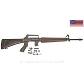 Colt Armalite Model 01 AR-15 / M16A1 Parts Kit, 20" Barrel, Early A1 Brown Furniture, Edgewater Buffer, Chrome Carrier, .223mm *Good*