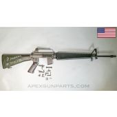 Colt Armalite Model 01 AR15 / M16A1 Parts Kit, 20" Barrel, Triangle Handguards, Early A1 Brown Stock &amp; Pistol Grip, .223mm,  *Very Good*