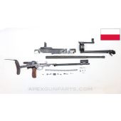 DTM Parts Kit, w/ Torch Cut Receiver & Drilled Demilled Barrel, Collapsible Stock and Bipod, Polish, 7.62X54r *Very Good* 