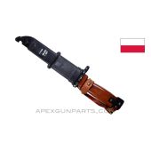 Polish Tantal AK-74 / AK-47 Type 2 Bayonet & Scabbard w/Leather Hanger, Matching Numbers *Very Good* 