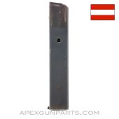 Steyr MP34 Magazine, 32rd Steel, 9mm LARGO, *Fair / Rusty* 