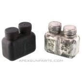 PPs-43 Oil Bottle, "Salt + Pepper" Style, Silver or Black