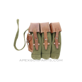 MP44 Magazine Pouch, Right Side, Reproduction, Green Canvas *Good* 