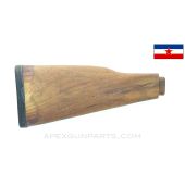 Yugoslavian M64 Buttstock, w/ Buttpad, Elm Wood, Water Stained, Unfinished *NOS*