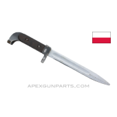 Polish AK-47 Type 1 Bayonet, Circle 11, Brown Bakelite, *Fair* 