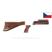 VZ-58 Stock Set, Butt, Grip, Forend and Hand Guard, No Parts Fitted, Resin-Impregnated Wood Chip Construction *NOS* 