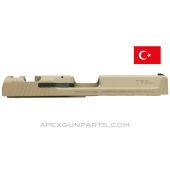 Canik TP9 SA Pistol Slide, 9x19, Desert Tan, w/ Front and Rear Sight, Mostly Stripped, *Very Good* 