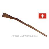 Swiss Schmidt-Rubin 1896/1911 Wood Stock, 48.5" with Hand Guard, No Metal Parts, *Good* 