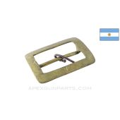 Argentina Belt Buckle, Brass, w/ Light Paint *Good*
