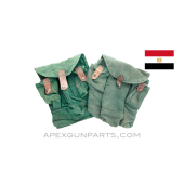 Egyptian AK-47 3-Cell Pouch, Green Canvas, *Good* 