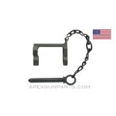 Elevating Screw Yoke, With Pin, Fits M2 Tripod, 1919 Browning .30, Refinished, *Very Good* 