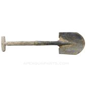WWII British T-Handle Entrenching Shovel, 28", Wood, Heavy Use *Good* 
