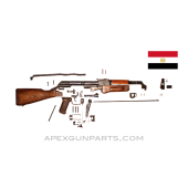 Egyptian AKM Parts Set w/ Laminated Wood Stock, 7.62X39 *Very Good* 