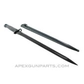 Yugoslavian M1924 Mauser Bayonet & Scabbard, BT3 Marked, 14.5 Inch Long Blade, Blued, *Good to Very Good* 