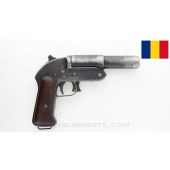 Romanian 26.5mm Flare Pistol, Wood Grip, WWII *Good*