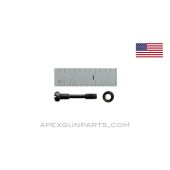 Ruger Police Service Six Grip Screw and Escutcheon, 1.08", .38, Blued Steel, *Good*